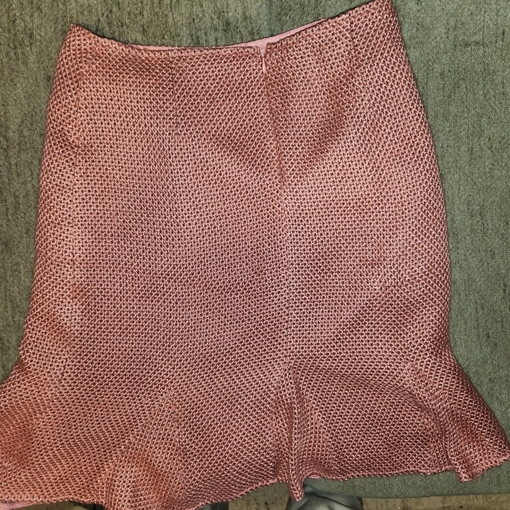 Emma James Pink Crochet-Style Flare Skirt